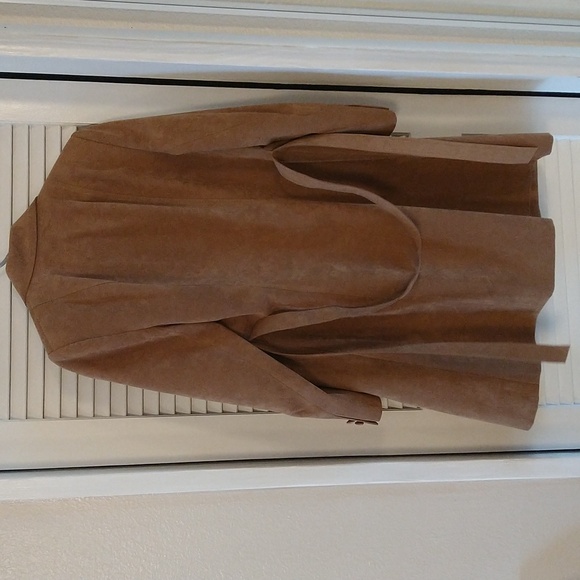 Vintage Tan Faux suede coat - Picture 3 of 5